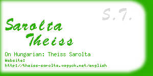 sarolta theiss business card